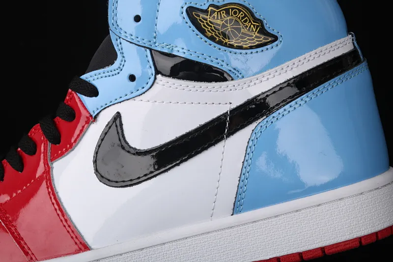 All categories Air Jordan Jordan series basketball shoes Air Jordan 1 High Air Jordan 1 "Fearless" AJ1 Joe 1 high top red and blue patent leather CK5666-100